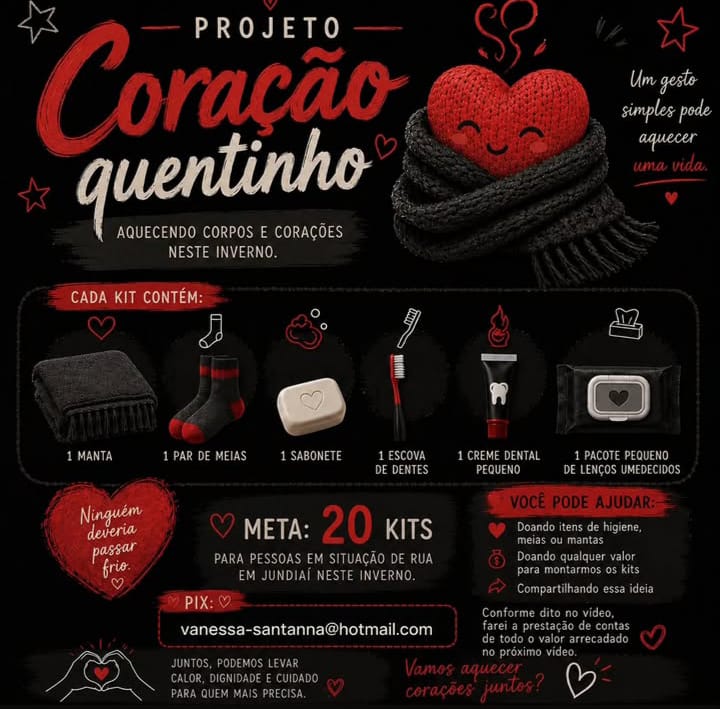 Jundiaiense cria projeto para aquecer moradores de rua neste inverno